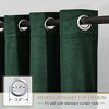 Picture of StangH Dark Green Velvet Curtains 84 inches - Christmas Room Darkening Curtain Panels for Living Room / Dining Backdrop / French Door Thermal Insulated Gorgeous Decor, W52 x L84 inch, 2 Panels