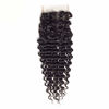 Picture of Brazilian Virgin Human Hair Deep Wave Lace Closure 4x4 Free Part 100% Unprocessed Virgin Brazilian Deep Curly Human Hair Lace Closure Natural Black Color (16Inch Deep 4X4 Lace Closure)