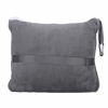 Picture of BlueHills 2-Pack Premium Soft Travel Blanket Pillow Airplane Blanket in Soft Bag Pillowcase with Hand Luggage Belt and Backpack Clip, Compact Pack Large Blanket for Any Travel (Grey Gray T013)