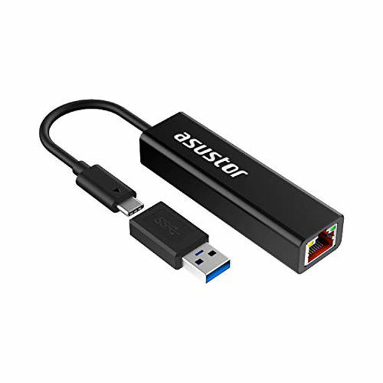 Picture of Asustor | AS-U2.5G2 | USB3.2 Gen 2 Type-C to 2.5GBase-T (RJ-45 2.5 Gigabit LAN) Adapter | for MacBook, Chromebook, Windows 10 or 8.1, and Mac OS