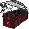 Picture of Trunk Organizer with Covering Net, Attachable Non-Slip Pads, and Stainless Hooks, Cherrysh