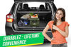 Picture of DURABLEZ Trunk Organizer with Covering Net, Attachable Non-Slip Pads, and Stainless Hooks, Military Green