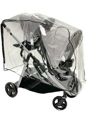 Picture of Sasha's Premium Rain Shield and Wind Cover for Baby Stroller, Compatible with Graco Ready2Grow LX 2.0 Double Stroller