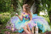 Picture of Tutu Dreams Green Fairy Costume for Girls St Patricks Day Dress Fancy Fairy Sets with Wings (Blue, M)