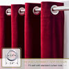 Picture of StangH Christmas Red Velvet Curtains - 84 inches Soft Thick Velvet Drapes Winter Season Decor Sunlight Dimming Privacy Protect Panels for Theater / Master Bedroom, 52 x 84 inches, 2 Panels