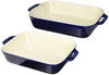 Picture of STAUB Ceramics Rectangular Baking Dish Set, 2-piece, Dark Blue