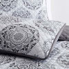 Picture of Mellanni Bedspread Coverlet Set Rosette-Gray - Comforter Bedding Cover - Oversized 3-Piece Quilt Set (King/Cal King, Rosette Gray)