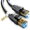 Picture of Cat 8 Ethernet Cable, 60ft Heavy Duty High Speed Internet Network Cable, Professional LAN Cable, 26AWG, 2000Mhz 40Gbps with Gold Plated RJ45 Connector, Shielded in Wall, Indoor&Outdoor