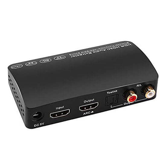 HDMI Audio Extractor Converter HDMI to HDMI & Optical SPDIF + RCA L/R  Stereo
