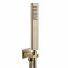 Picture of Ownace Square Solid Brass Brushed Gold Hand Held Shower Head With Wall Connector and Hose Set