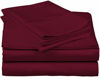 Picture of Pure Egyptian Twin XL Size Cotton Bed Sheets Set(Twin XL 600 Thread Count) Burgundy Bedding and Pillow Cases(4 Pc)-Egyptian Cotton Sheets Twin XL Size Bed-Sateen Sheets-18 Deep Pocket Twin XL Sheets