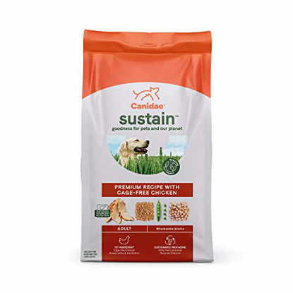 Picture of Canidae Sustain Environmentally Friendly Premium Adult Dry Dog Food, Cage-Free Chicken, 18 Pounds