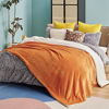 Picture of Bedsure Sherpa Fleece King Size Blanket for Bed - Orange Fall Color Autumn Thick Fuzzy Warm Soft Large Blankets King Size, 108x90 Inches