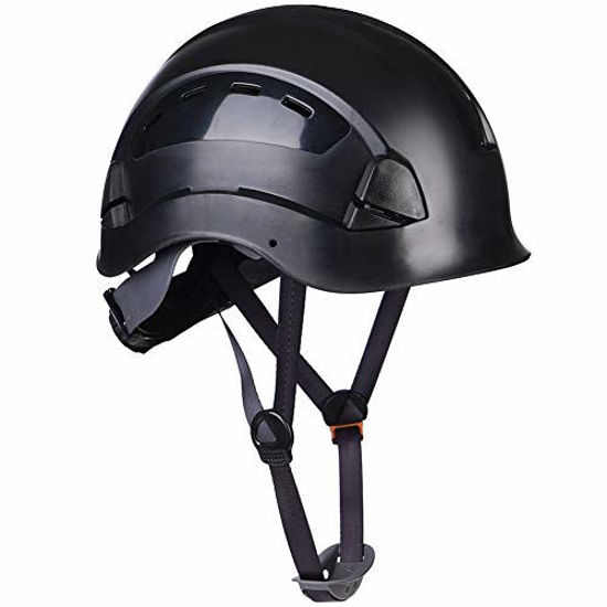 Picture of UNINOVA Safety Hard Hat - ANSI Z89.1 Approved Helmet Adjustable - 6-Point Ratchet Suspension, Perfect for Climbing Work and Construction (02Black)