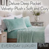 Picture of Velvet Plush Sheet and Pillowcase Set with Extra Deep Pockets | Extra Soft Micro Fleece Sheet Set | Ultra Plush and Cozy Warmth | Velvety Soft Heavyweight | Tribeca Collection (Twin, Surf)