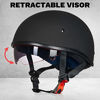 Picture of ILM Motorcycle Half Helmet with Sunshield Quick Release Strap Half Face Fit for Cruiser Scooter Harley DOT Approved