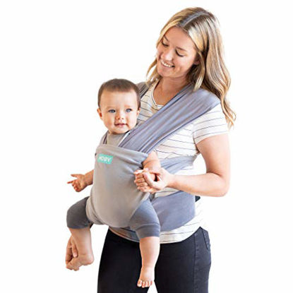 Picture of Moby Easy-Wrap Carrier | Baby Carrier and Wrap in One for Mothers, Fathers, and Caregivers | Designed for Newborns, Infants, and Toddlers | Holder Can Carry Babies up to 33 lbs | Smoked Pearl