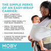 Picture of Moby Easy-Wrap Carrier | Baby Carrier and Wrap in One for Mothers, Fathers, and Caregivers | Designed for Newborns, Infants, and Toddlers | Holder Can Carry Babies up to 33 lbs | Smoked Pearl