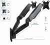 Picture of VIVO Height Adjustable Pneumatic Extended Arm Dual Monitor Wall Mount Full Motion Articulating, Fits 2 Screens 17 to 27 inches, Black, MOUNT-V002G