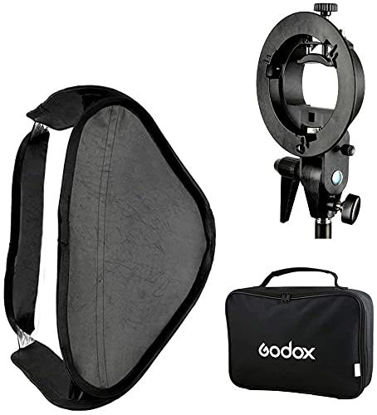 Picture of Godox Collapsible Softbox 31.4x31.4 inch / 80x80cm with S-Type Bowens Mount for Camera Photography Studio Flash