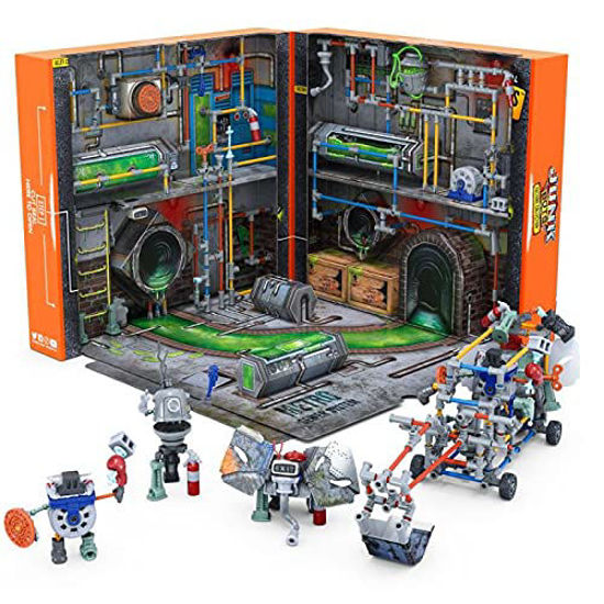 Picture of HEXBUG JUNKBOTS Large Factory Habitat Metro Sewer System, Surprise Toy Playset, Build and LOL with Boys and Girls, Toys for Kids, 285+ Pieces of Action Construction Figures, for Ages 5 and Up