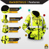 Picture of KwikSafety (Charlotte, NC) UNCLE WILLY'S WALL Safety Jacket (LIMITED EDITION Pattern) Class 3 Hi Visibility Water Resistant ANSI OSHA High Vis Reflective Hoodie Winter Gear Men | Yellow Extra Large