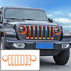 Picture of JeCar Front Grill Inserts & Headlight Trim Cover Exterior Accessories for 2018-2021 Jeep Wrangler JL & Unlimited, Orange