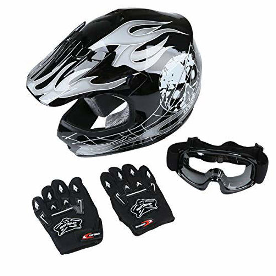 Dirt bike helmet discount goggles and gloves