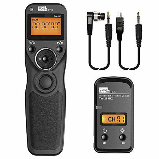 Picture of Remote Shutter Release Compatible for Nikon, Wireless Shutter Release Timer Remote Control Pixel TW-283 DC0/DC2 Compatible for Nikon D5200 D5300 D7100 D850 D800 D750 D610