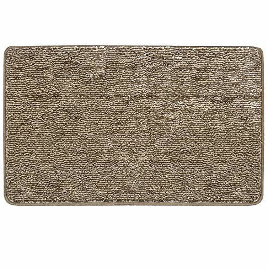 Picture of REFETONE Indoor Doormat, Front Back Door Rug Durable Rubber Backing Non Slip Door Mat Super Absorbent Resist Dirt Entrance Rug Inside Floor Mats Machine Washable Low-Profile - 36"x 59", Coffee