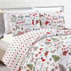 Picture of 3-Piece Christmas Quilt Set with Shams. Reversible Bedspread Coverlet with Holiday Pattern. Carol Collection (Full/Queen)