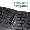 Picture of Perixx PERIDUO-606 Wireless Mini Ergonomic Keyboard with Portable Vertical Mouse - Adjustable Palm Rest Stand - Membrane Low Profile Keys - US English, Black (11660)