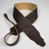 Picture of Franklin Strap Original Natural Glove Leather with Suede Backing Guitar Strap (2.5'', Chocolate/Gold Stitching)