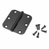 Picture of KNOBWELL 30 Pack Matte Black Door Hinges, 3.5" X 3.5" with 5/8" Radius in Black - Interior Door Hinges