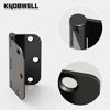 Picture of KNOBWELL 30 Pack Matte Black Door Hinges, 3.5" X 3.5" with 5/8" Radius in Black - Interior Door Hinges