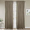 Picture of StangH Camel Beige Velvet Bedroom Curtains - Room Darkening Decorative Window Curtains 96 inches Heavy Duty Summer Heat Blocking Drapes for Hotel / Farmhouse, W52 x L96, 2 Panels