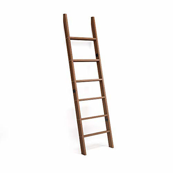 Picture of RELODECOR 6-Foot Wall Leaning Blanket Ladder| Laminate Snag Free Construction (Brown)