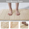 Picture of Buganda Memory Foam Soft Bath Mats - Non Slip Absorbent Bathroom Rugs Extra Large Size Runner Long Mat for Kitchen Bathroom Floors 24" x 70", Beige