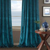 Picture of Roslynwood Velvet Curtain Panels Peacock Blue Block Light Window Super Soft Luxury Drapes for Bedroom Thermal Insulated Rod Pocket Curtain for Living Room/52Wx96L Peacock Blue, 2 Panels