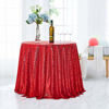 Picture of Hahuho 120 inch Round Sequin Tablecloth Red, Glitter Tablecloth for Bridal Shower Decorations, Birthday, Wedding, Dessert, Banquet120 inch Round, Red