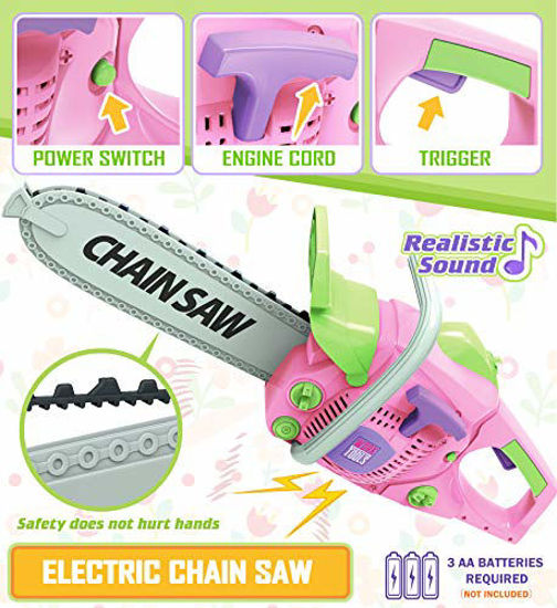 GetUSCart Kids Tool Set with Electric Toy Drill Chainsaw Jigsaw