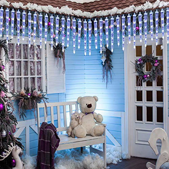 Christmas Icicle Lights, 20 icicles 90 LED Icicle Lights, Outdoor Indoor  Crystal Ice String Lights, Connectable White Icicle Lights for Christmas  Decorations, Outdoor Light Strings -  Canada