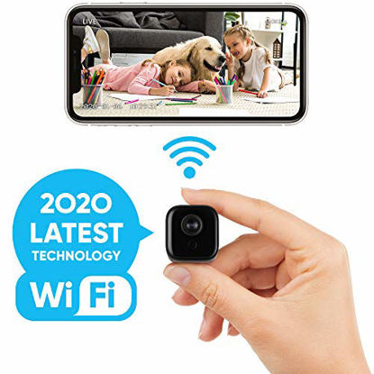 Picture of Lilexo Mini WiFi Camera - Wireless Small Home Security Camera, Nanny Cam with Super Night Vision, Motion Detection, Crisp 1080P HD, Live Streaming, Android/iOS App, Indoor & Outdoor Portable Tiny Cam