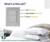 Picture of California Design Den 400 Thread Count 100% Cotton Sheets - Light Grey Long-Staple Cotton Full Sheets, Fits Mattress 16'' Deep Pocket, Soft Sateen Weave 4-PC Cotton Bedsheets and Pillowcases