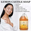 Picture of Carolina Lemon Castile Soap Liquid - Skin-Softening Olive Oil Soap Organic Body Wash - Pure Castile Soap Lemon Liquid Soap - Vegan Castille Soap Liquid (Lemon, 1 gallon)