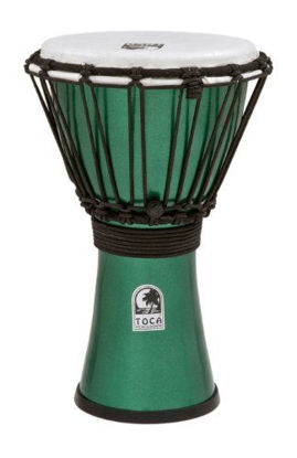 Picture of Toca TFCDJ-7MG Freestyle Colorsound 7-Inch Djembe - Metallic Green