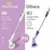 Picture of FRUITEAM Electric Spin Scrubber Cordless Super Power Scrubber, Upgraded Tub and Tile Scrubber, Surface Cleaner with 3 Replaceable Brush Heads and 1 Extension Arm for Bathroom/Kitchen/Tub/Tile