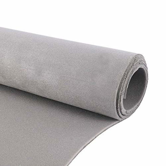 Picture of Suede Headliner Fabric with Foam Backing Material - Micro-Suede Headliner for Automotive/Home DIY Repair Replacement - 96"×60", Grey