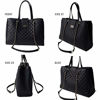 Picture of Laptop Messenger & Shoulder Bags 15.6 inch Tote Handbag Premium Top Handle Satchel Quilted Travel Bag Oversized Briefcase