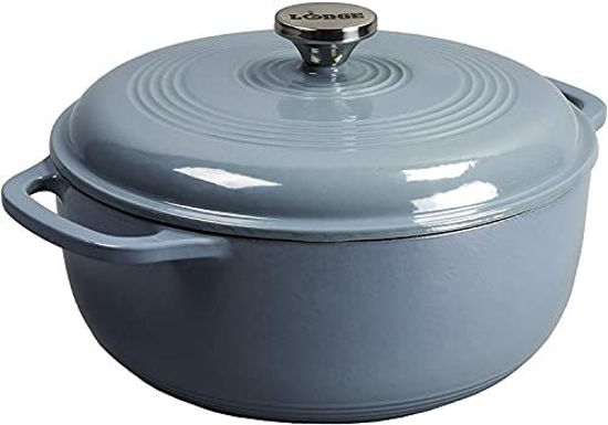 Picture of Lodge Enameled Cast Iron Dutch Oven, 3 Qt, Storm Blue